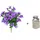I.GE.A. Kunstblume I.GE.A. "Glockenblumen-Strauß in Vase", lila (violett), B:24cm H:36cm L:20cm, Polyester, Kunstpflanzen, Sternblumen Blumen Dekoblumen Künstlich Bouquet Blumenstrauß