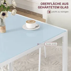 Homcom Esszimmertisch 75 x 75 x 75 cm weiß