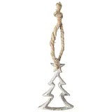 MICA Adventskranz Dekohänger Baumsilhouette - ca. 6 cm silberfarben