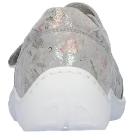 WALDLÄUFER HENNI Riemchenballerina, Keilabsatz, Halbschuh, Komfortschuh mit Perforation, Weite H grau 44,5 EU (10 UK)