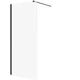 bad land KETIL Walk-In-Dusche 80 x 195 cm Schwarz Transparent 8 mm