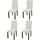 vidaXL Stuhlhusse Stretch Creme 4er Set