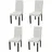 vidaXL Stuhlhusse Stretch Creme 4er Set