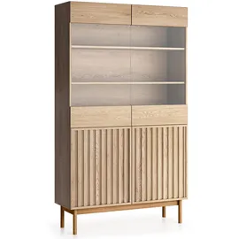 ax living Vitrine Santarco W2D 106 x 0 x 183 cm Braun