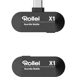 Rollei Hear:Me Mobile Lavalier Mikrofon Kabellos, Ansteckmikrofon USB C für iPhone 15/16/Andriod Typ-C Geräte, Professionelle Mikrofon