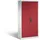 C+P Schwerlastschrank Stahl 93,0 x 50,0 x 195,0 cm lichtgrau/rubinrot 4 Fachböden abschließbar