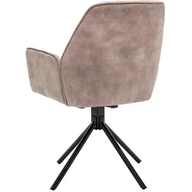 byLIVING Esszimmerstuhl SARINA 2er Set, Samtbezug beige Gestell schwarz