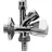 ASW Doppelspindel-Kombi-Eckventil 421851 Messing verchromt, 1/2"x10mmx3/4", mit Rückflussverhinderer und Rosette