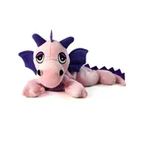 Habibi Plush Wärmekissen/Stofftier f. Kinder und Erwachsene – 1870 Glücksdrache rosa mit Hirsefüllung, Wärmekuscheltier zum Erwärmen in der Mikrowelle/Backofen, ideal auch für Babys