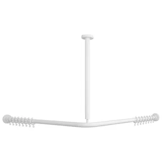 Villeroy & Boch V&B Duschstange Vicare Funktion 100x100cm, weiß, für Vorhang, über Eck