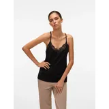 Vero Moda Ana Lace ärmelloses T-Shirt Black XS