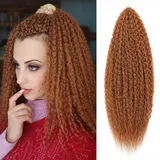 Brazilian Curly Boho Hair Braid - Haarverlängerungen zum Flechten mit Crochet im Echthaar-Look Kanekalon 500 Gramm aufgeteilt in 5 Stück + Satinmütze inklusive (#30, 20" 50cm)