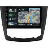 [6G+128G] IPS 9" Android 15 Autoradio Für Renault Kadjar 2015-2019 mit navi Octa Core-[Eingebauter CarPlay/Android Auto/DSP/Mirror Link/GPS Navi/360 Camera/Bluetooth 5.0/WiFi/USB