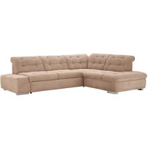 sit&more Ecksofa »Pale L-Form«, inklusive Kopfteilverstellung, wahlweise mit Bettfunktion, beige