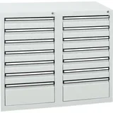 stumpf metall Schubladenschrank Serie STS 410, 14 Schubladen lichtgrau