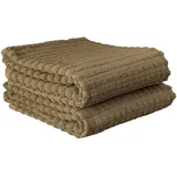 Ritz 012961 Küchentücher, Baumwolle, mokkabraun, Solid, 2-Pack, 2