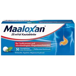 MAALOXAN Kautabletten bei Sodbrennen mit Magenschmerzen