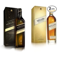 Johnnie Walker Double Black Label, Blended Scotch Whisky, 40% vol, 700ml Einzelflasche & Gold Label, Blended Scotch Whisky, Preisgekrönter, aromatischer Bestseller, 40% vol, 700ml Einzelflasche