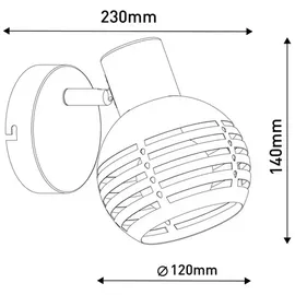 NÄVE Wand - und Deckenleuchte Spot Casco Schwarz