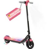 ZQ001 E Scooter,6.5" Leichter Roller Kinder 6-12 Jahre, 150 W Motor & 3 Gänge & 2500mAh,3-8KM Reichweite Cityroller, LED-Anzeige Bunte Regenbogenlichter elektroroller Höhenverstellbar & 70kg