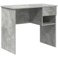 VidaXL Schreibtisch mit Stauraum Betongrau 90x49,5x75 cm Engineering Holz