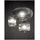 Fabas Luce Nordal 3-flg. E27 200 cm schwarz/grau transparent