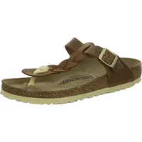 Birkenstock Gizeh Braided Nubukleder geölt cognac 40