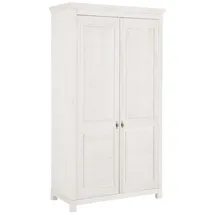Home Affaire »Rauna, mit Lamellen und Kassetten, klassischer Landhausstil, rustikal«, (2 Breiten: 113/159 cm H/T ca. 195/60 cm), massive Kiefer, Metallgriffe, mehrere Varianten, zeitloses Design