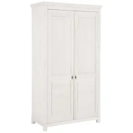 Home Affaire »Rauna, mit Lamellen und Kassetten, klassischer Landhausstil, rustikal«, (2 Breiten: 113/159 cm H/T ca. 195/60 cm), massive Kiefer, Metallgriffe, mehrere Varianten, zeitloses Design
