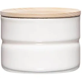 RIESS Vorratsdose mit Eschenholzdeckel weiß Ø8 cm 0,23 l