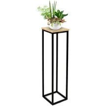 holz4home Blumenständer 21 x 90 x 21 cm Schwarz
