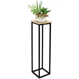 holz4home Blumenständer 21 x 90 x 21 cm Schwarz