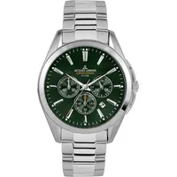 Jacques Lemans Derby 1-1945.1F Herrenchronograph - Silber/Grün
