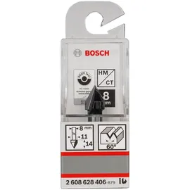 Bosch V-Nutfräser 8 mm, D1 11 mm, L 14 mm, G 45 mm, 60°