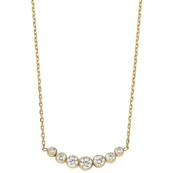 Halskette 22-244 mit Anhänger Zirkonia Gelbgold 333