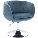 Svita Panama Samt 61 x 55 x 78 cm blau
