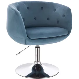 Svita Panama Samt 61 x 55 x 78 cm blau