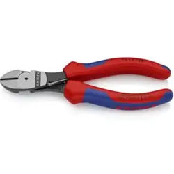 KNIPEX 74 12 160 Kraft-Seitenschneider schwarz atramentiert 160 mm