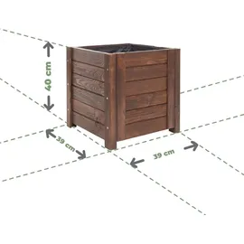 BOGATECO Pflanzkasten 39 x 39 x 40 cm Anthrazit
