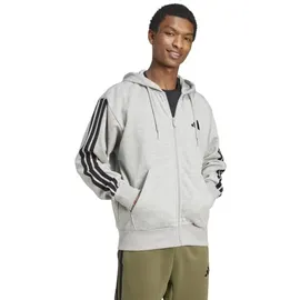 adidas Essentials 3-Streifen Kapuzenjacke Herren grau L