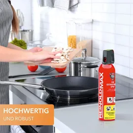 Xenotec Premium Feuerlöschspray – 2 x 750ml – Wandhalter - Stopfire – Autofeuerlöscher – REINOLDMAX – inkl.2 Wandhalterung schwarz – wiederverwendbar