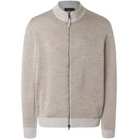 Maerz Muenchen Strickjacke beigemeliert / hellgrau XXL