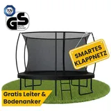 Zero Gravity Outdoor Trampolin 305 x 213 cm oval Schwarz