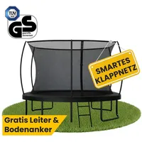 Zero Gravity Outdoor Trampolin 305 x 213 cm oval Schwarz