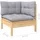 vidaXL Garten-Lounge-Set 9-tlg. grau Kiefernholz