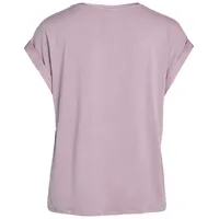 VILA T-Shirt Satin Blusen Kurzarm Basic Glänzend VIELLETTE VIELLETTE