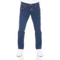 Wrangler Herren Jeans Greensboro Regular Fit Regular Fit Blau Chip Normaler Bund Reißverschluss L 34