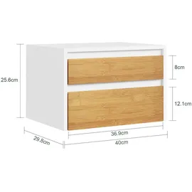 SoBuy Nachttisch FBT175-E-WN (29 x 40 x 25 cm)