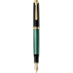 Pelikan M800, Schwarz, Gold, Grün, Integriertes Befüllsystem, Gold, Kursiv nib, Gold/Rhodium, Medium