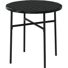 vidaXL 3-tlg. Garten-Essgruppe Poly Rattan Schwarz